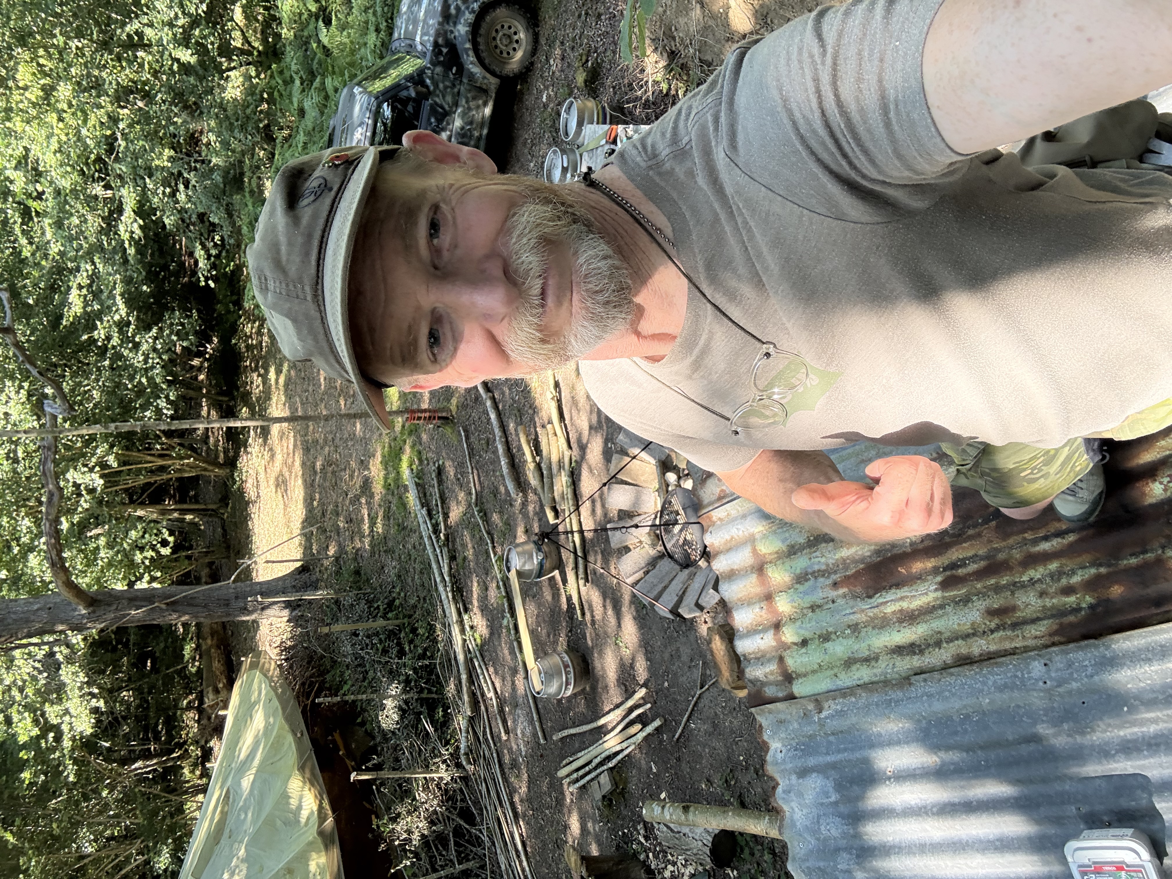 Mick in the woodland at Embers & Oak